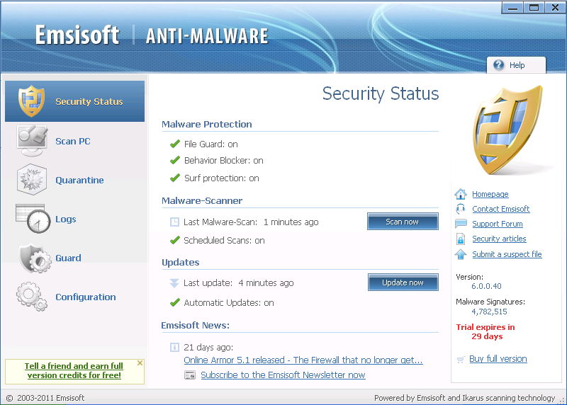 Emsisoft Anti-Malware Free Download setup