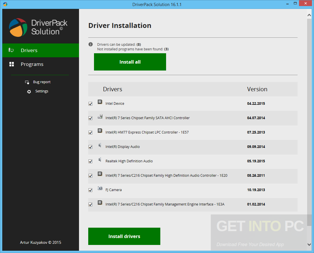 Driver pack solution 15.12