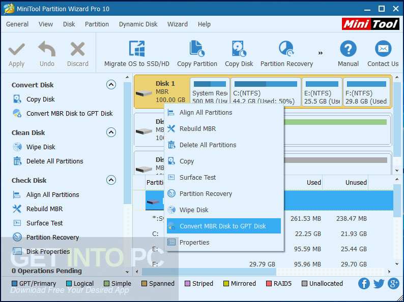 Mini tools partition wizard home free iso download