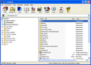 WinRAR Folder Tree View