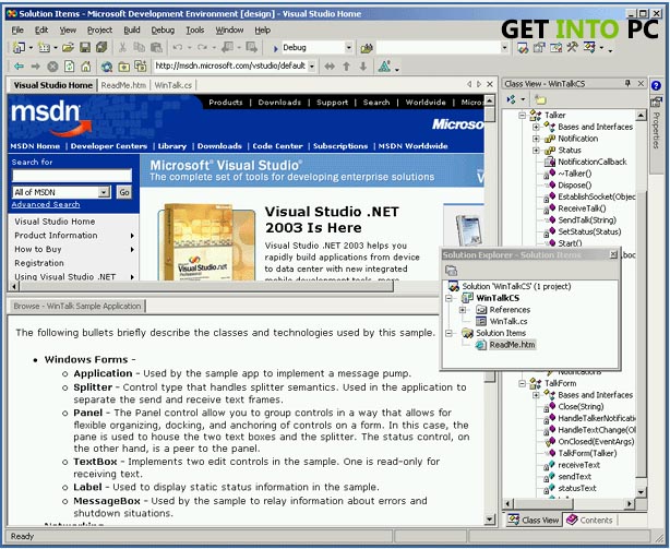 Visual studio .net 2003 Technical Details