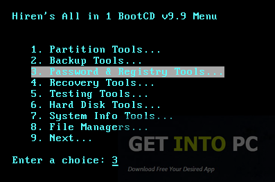 Hirens Boot DVD Latest Version ISO image