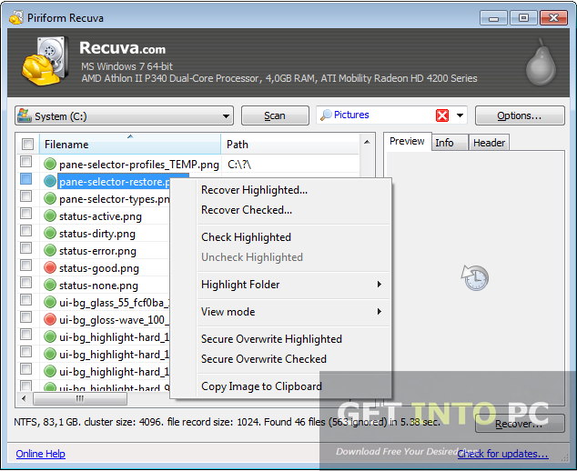 Download Recuva File Recovery Setup exe