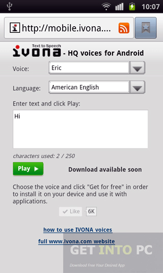IVONA Text to Speech Free Download