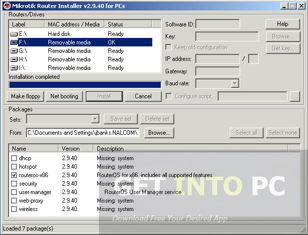 MikroTik RouterOS offline Installer Download