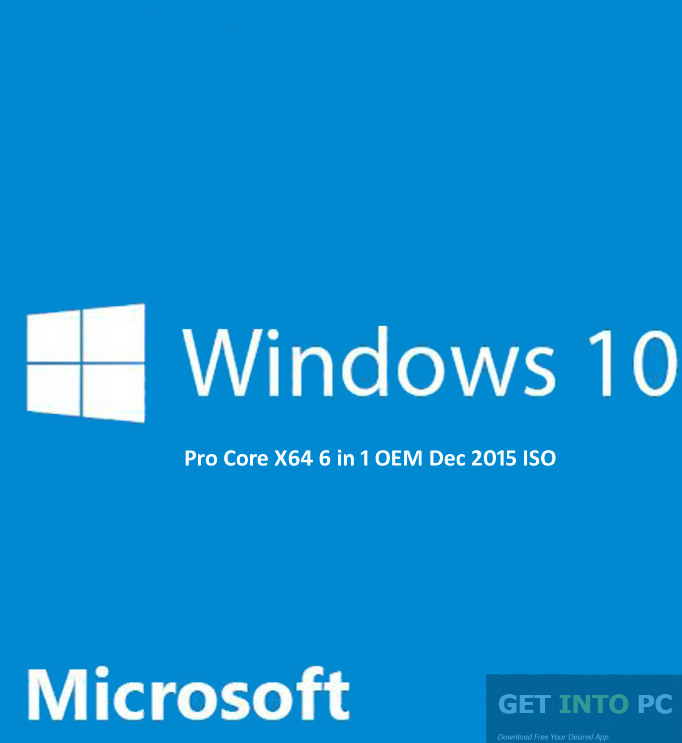 Windows 10 Pro Core X64 6 in 1 OEM Dec 2015 ISO Download
