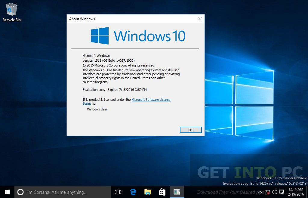 Windows 10 Redstone 14267 Core ISO Latest Version Download