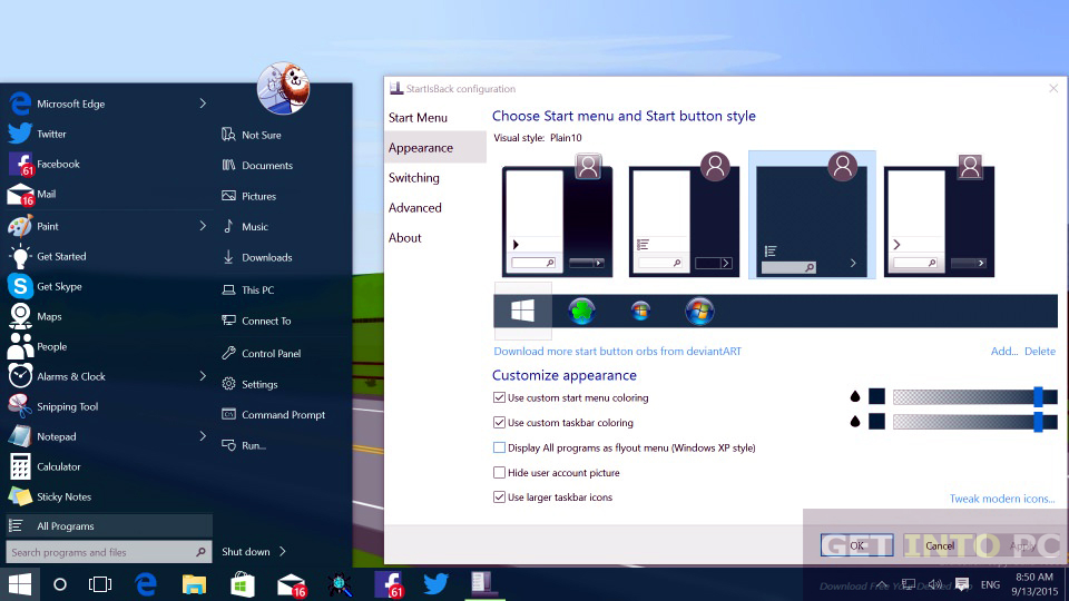 Download StartIsBack For Windows 10