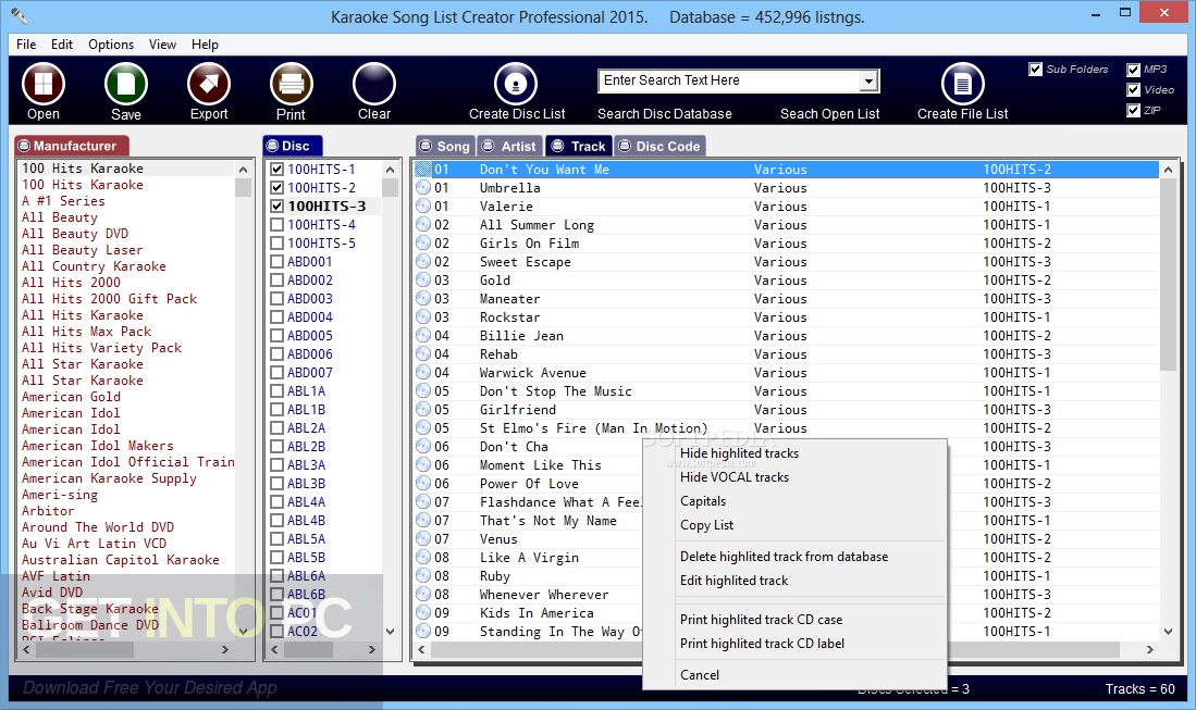 Karaoke Song List Creator Latest Version Download