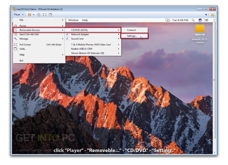 MacOS Sierra v10.12 VMWare Image Offline Installer Download
