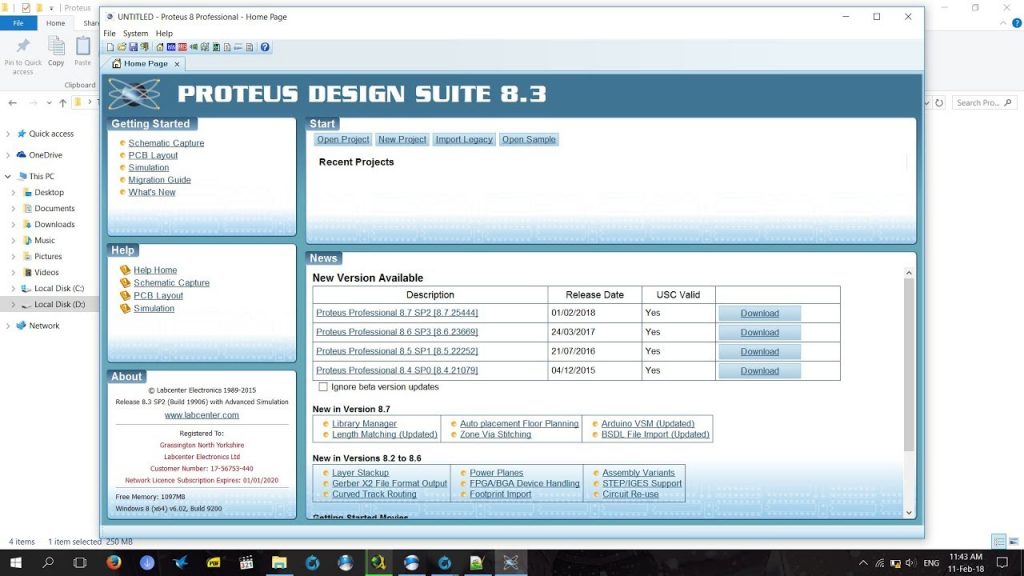 Proteus Professional 8.7 SP3 Offline Installer Download
