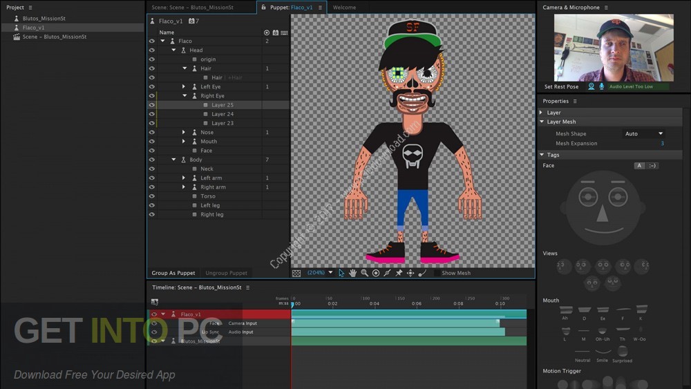 Adobe Character Animator CC 2019 Offline Installer Download-GetintoPC.com