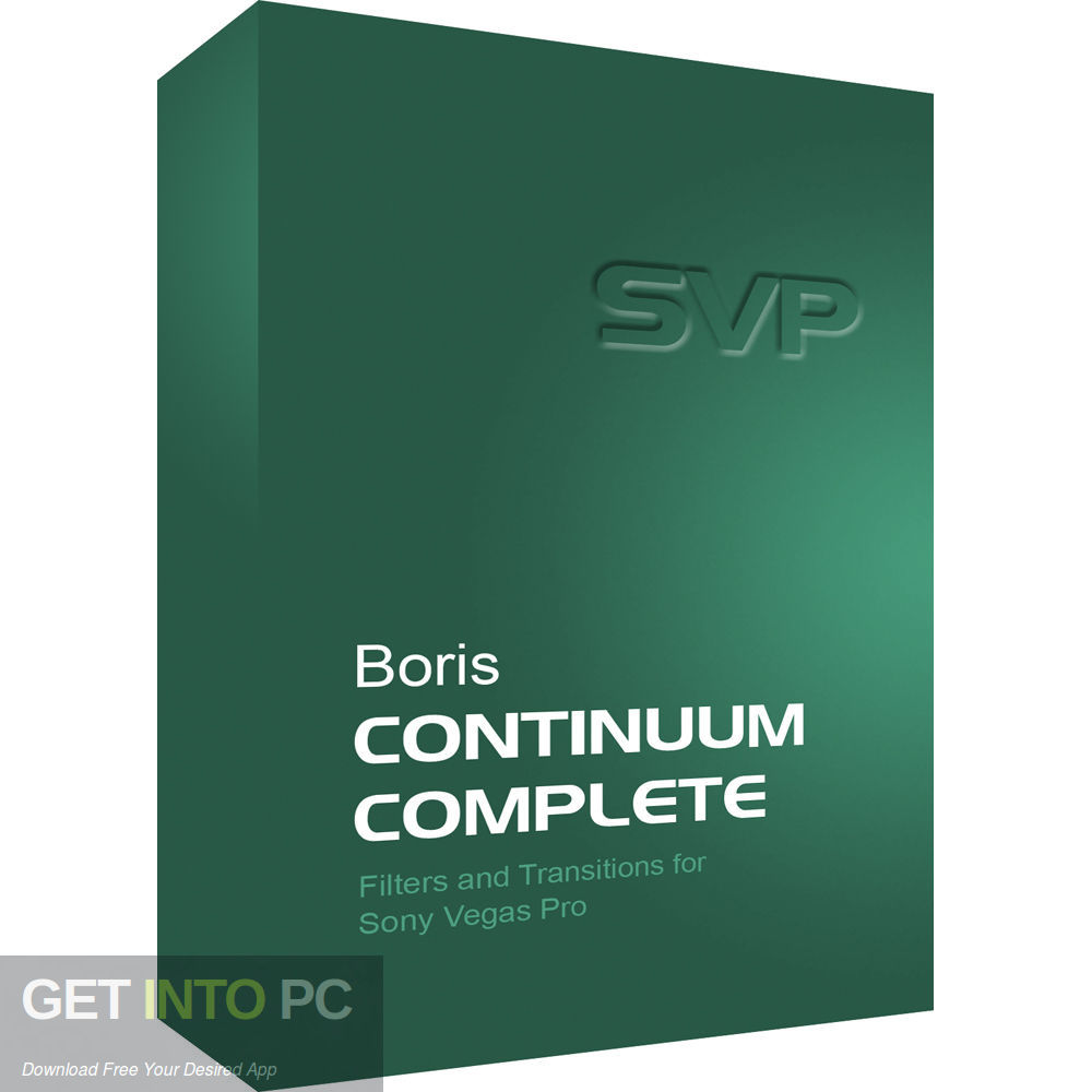BCC Boris Continuum Complete 9 Plugins for Sony Vegas Pro Free Download-GetintoPC.com