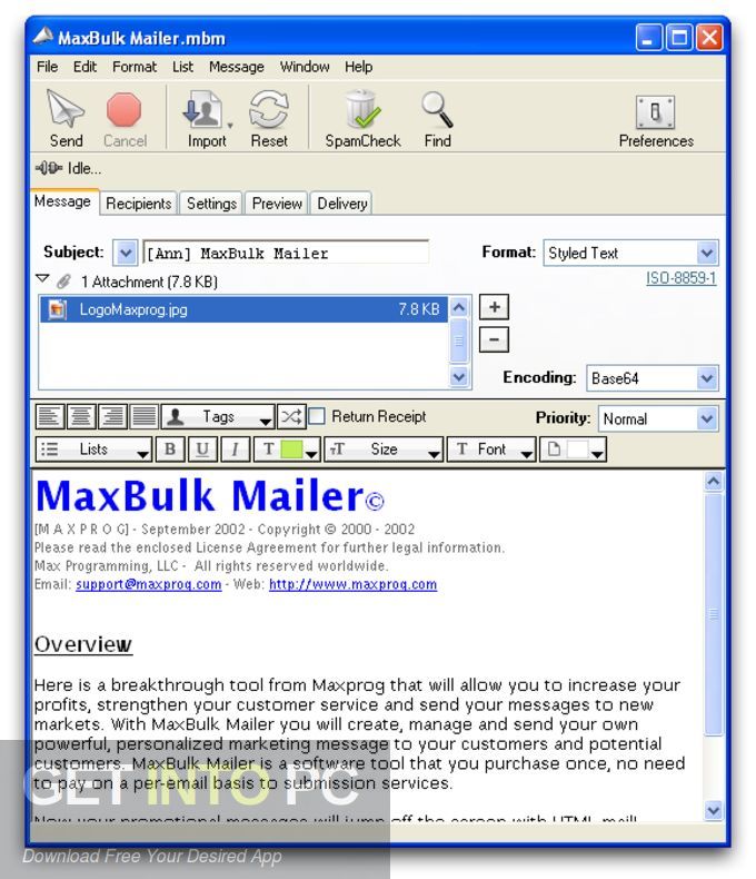 Max Bulk Mailer Pro Latest Version Download-GetintoPC.com