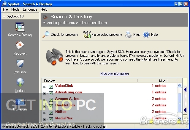 Spybot Search & Destroy Direct Link Download-GetintoPC.com