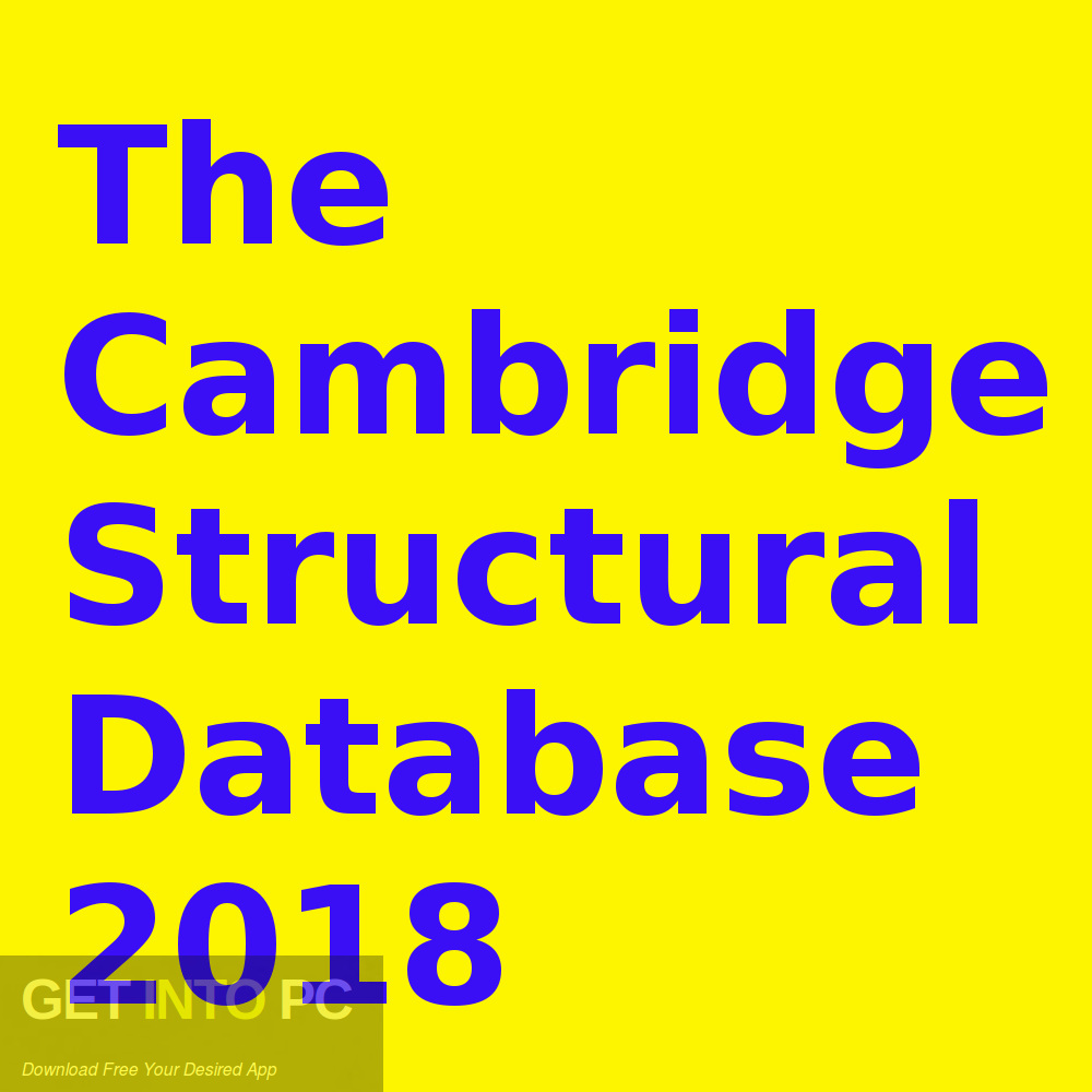 The Cambridge Structural Database 2018 Free Download-GetintoPC.com