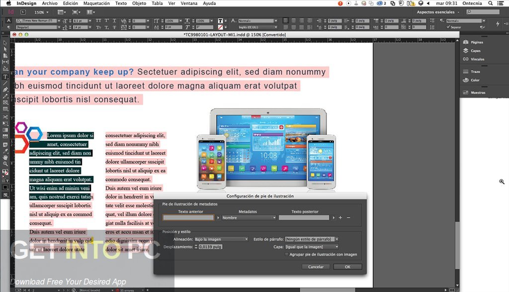 Adobe InDesign CC 2019 for Mac Offline Installer Download-GetintoPC.com