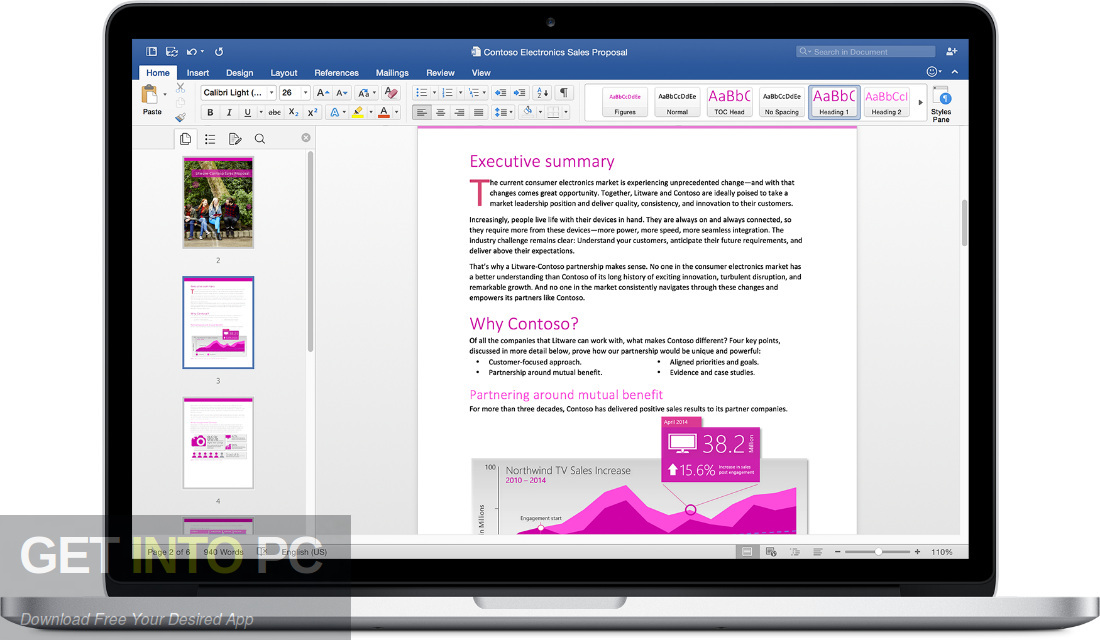 Microsoft Word 2016 for Mac OS Direct Link Download-GetintoPC.com