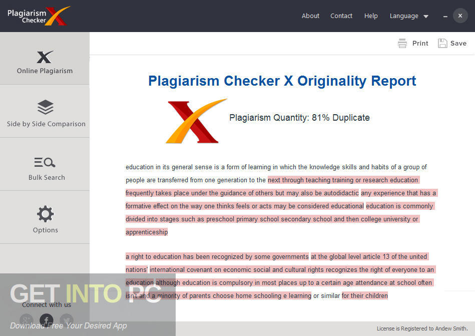 Plagiarism Checker X 2019 Latest Version Download-GetintoPC.com