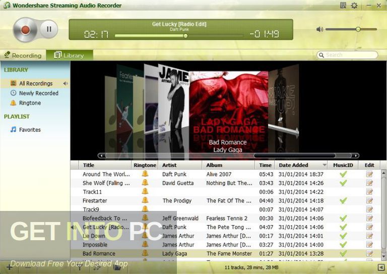 Wondershare Streaming Audio Recorder Offline Installer Download-GetintoPC.com