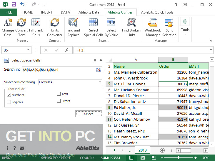 Ablebits Ultimate Suite 2014 for Microsoft Excel Offline Installer Download-GetintoPC.com