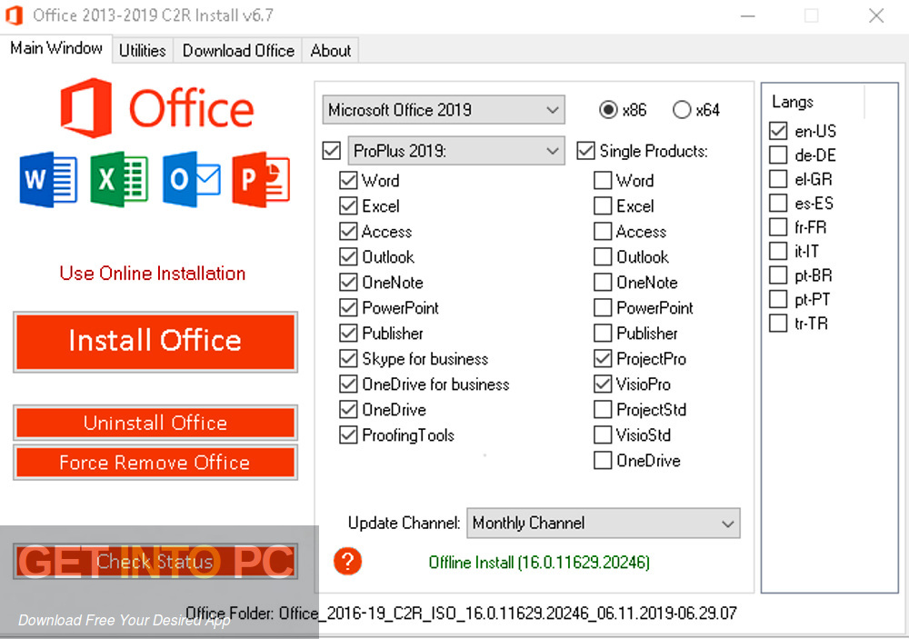 Office 2019 Professional Plus Updated June 2019 Latest Version Download-GetintoPC.com