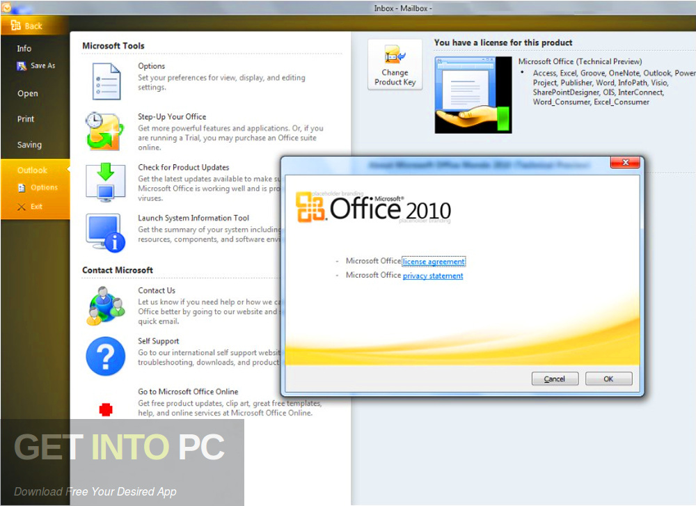 Office 2010 Professional Plus SP2 Updated July 2019 DIrect Link Download-GetintoPC.com
