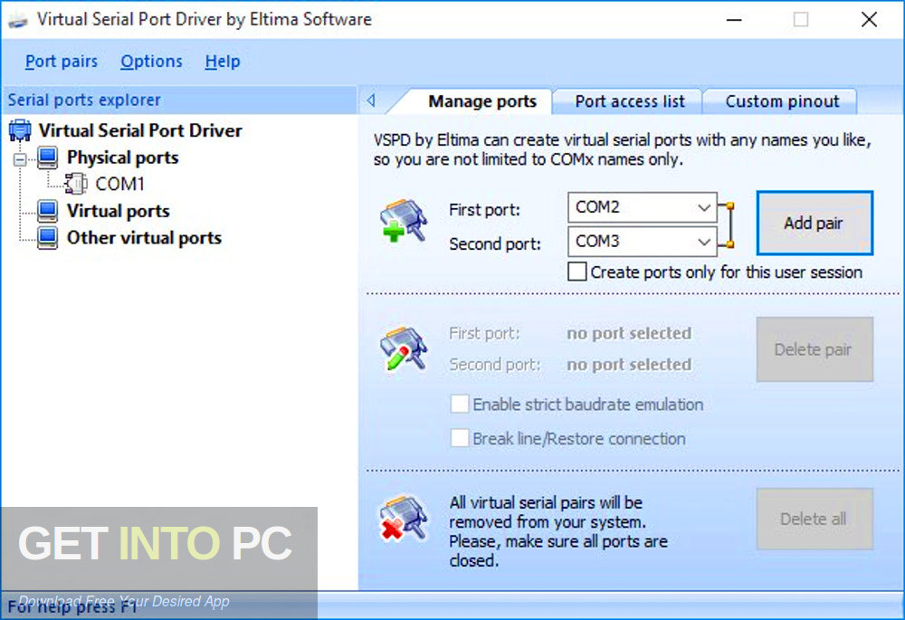 Virtual Serial Port Driver Direct Link Download-GetintoPC.com