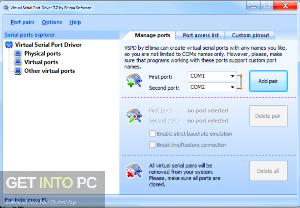 Virtual Serial Port Driver Offline Installer Download-GetintoPC.com