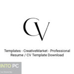 Templates – CreativeMarket – Professional Resume / CV Template Download