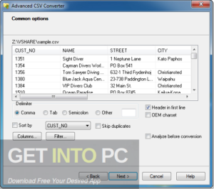 Advanced CSV Converter Offline Installer Download-GetintoPC.com
