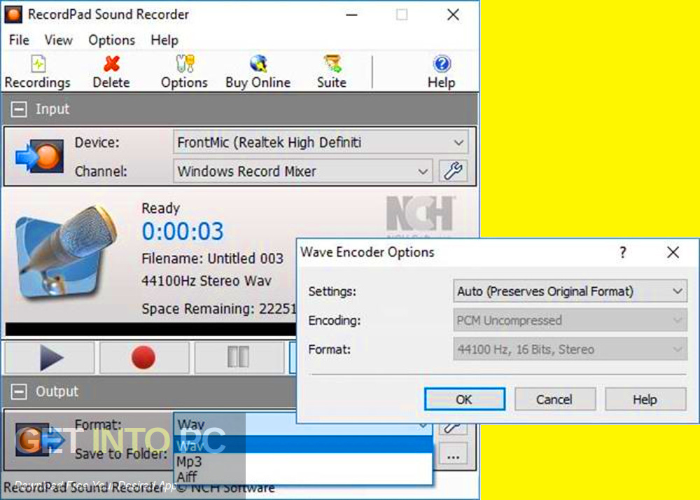 RecordPad Sound Recorder Direct Link Download-GetintoPC.com