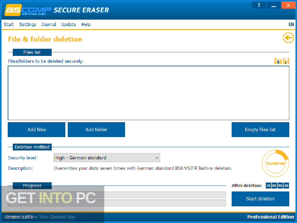Secure Eraser Professional Latest Version Download-GetintoPC.com