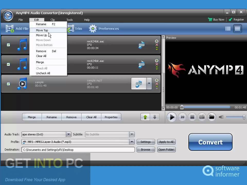 AnyMP4 Audio Converter Offline Installer Download