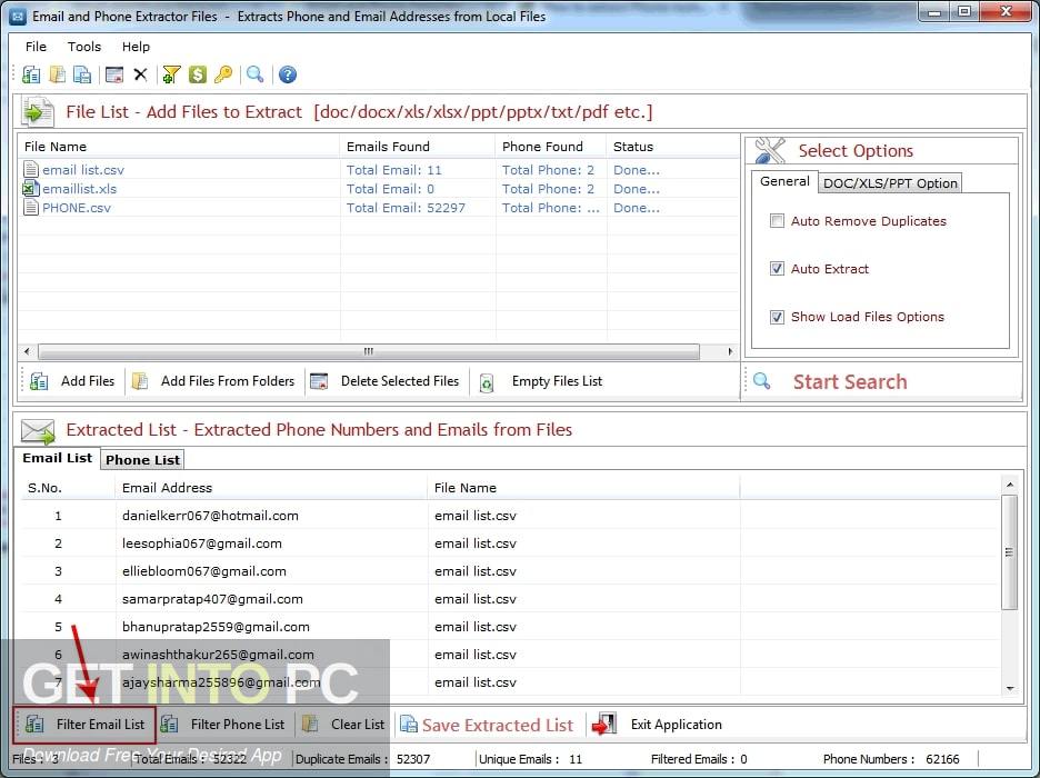TechnoCom Email and Phone Extractor Files Latest Version Download