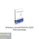 Directory List and Print Pro 2020 Free Download