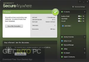 Webroot SecureAnywhere AntiVirus 2019 Offline Installer Download GetIntoPC.com