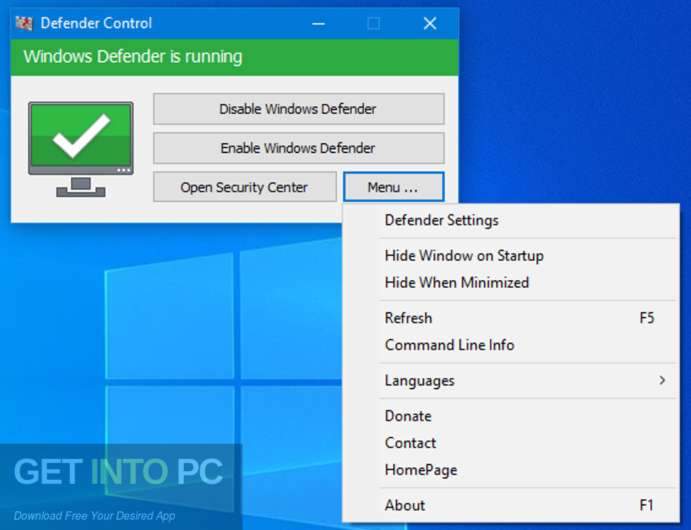 Windows Defender Easy Disabler Enabler Tool Script Latest Version Download-GetintoPC.com