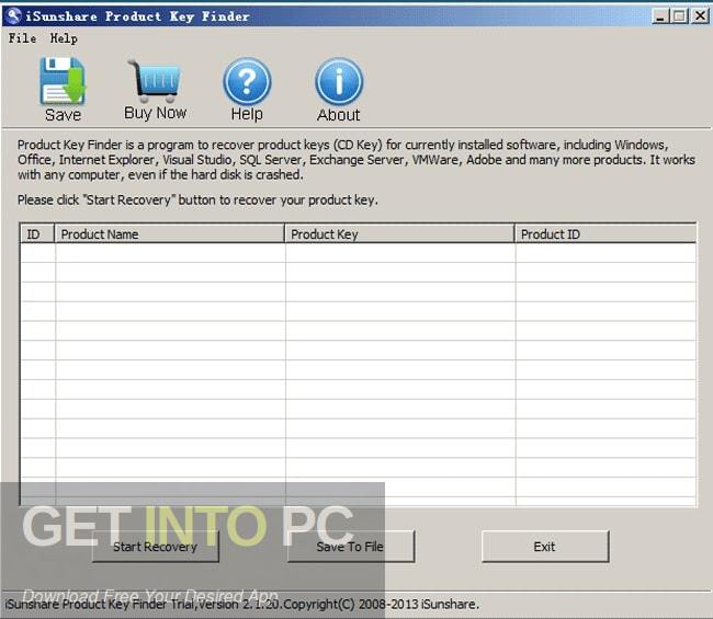 iSunshare Product Key Finder Latest Version Download