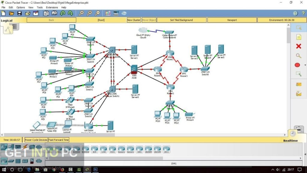 packet tracer cisco example