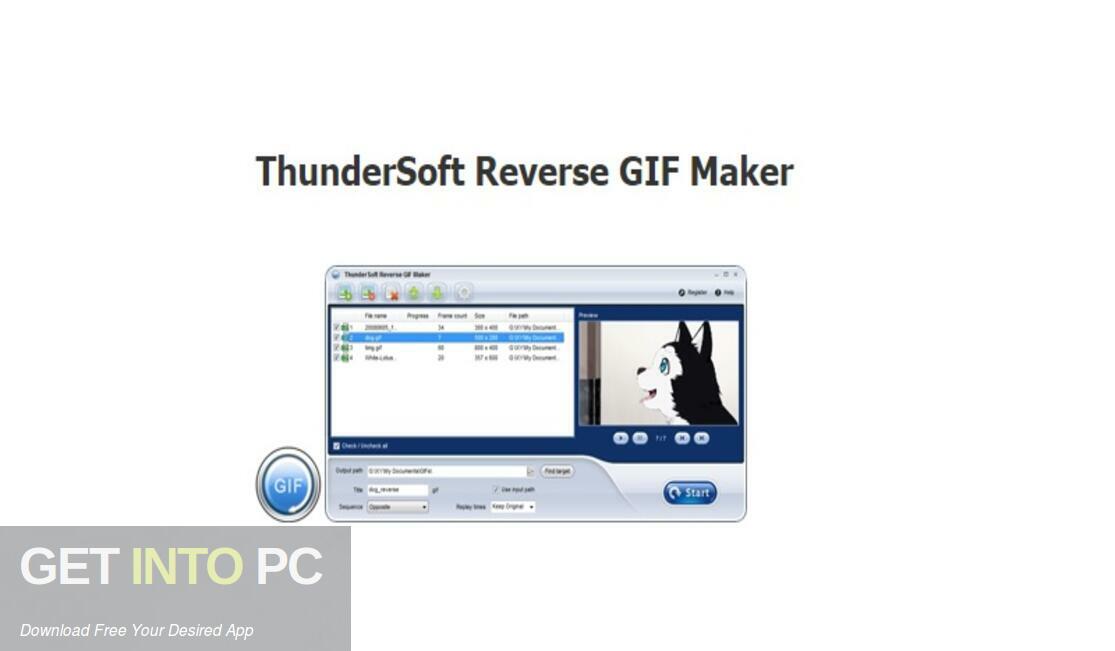 Download ThunderSoft Reverse GIF Maker 2022 Free Download