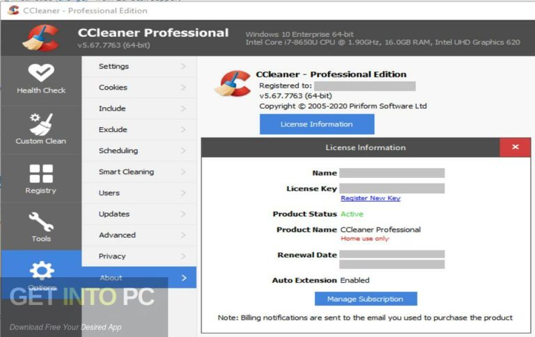 download ccleaner professional plus + serial 2022