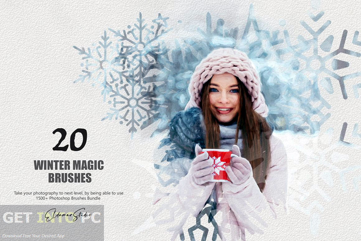 CreativeMarket - 20 Winter Magic Brushes [ABR] Free Download