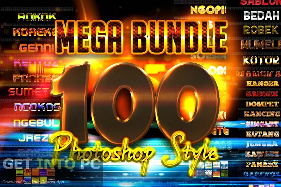 CreativeMarket - Mega bundle 100 Photoshop Styles [ASL, PSD] Free Download