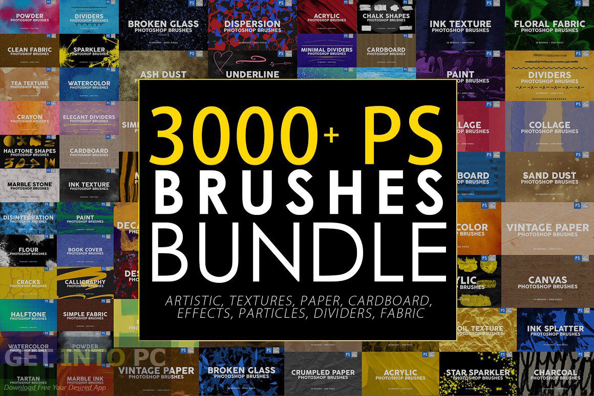 CreativeMarket - 3000 Photoshop Stamp Brushes Bundle [ABR] Free Download