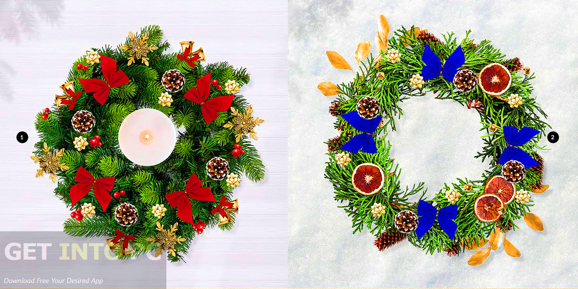 CreativeMarket - 3x Christmass Wreath Creator Mock-up Offline Installer Download