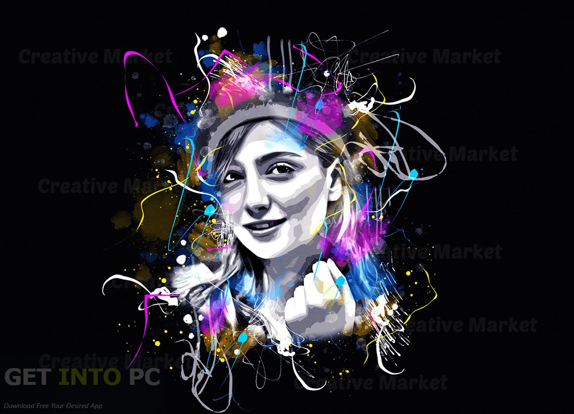 CreativeMarket - Art Portrait Photoshop Action Latest Version Download