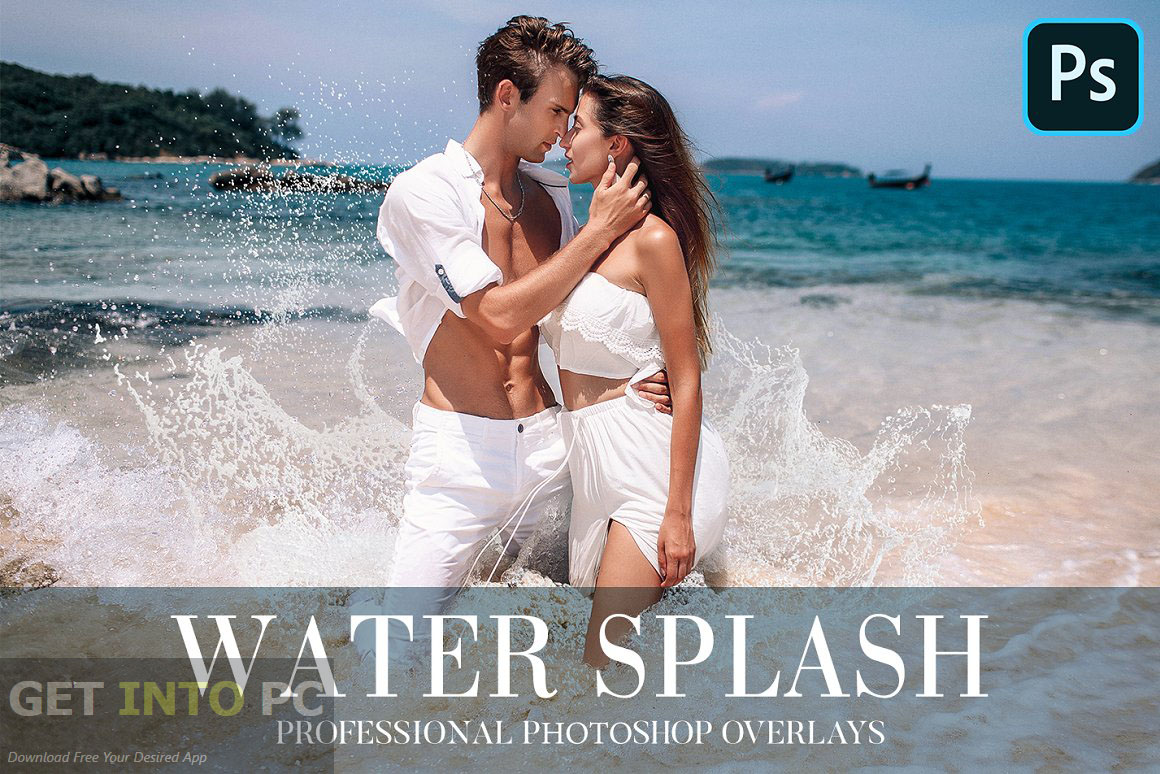 CreativeMarket - Water Splash Overlays Photoshop Free Download