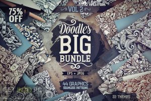 Big Doodle Patterns Bundle #2 [EPS] Free Download