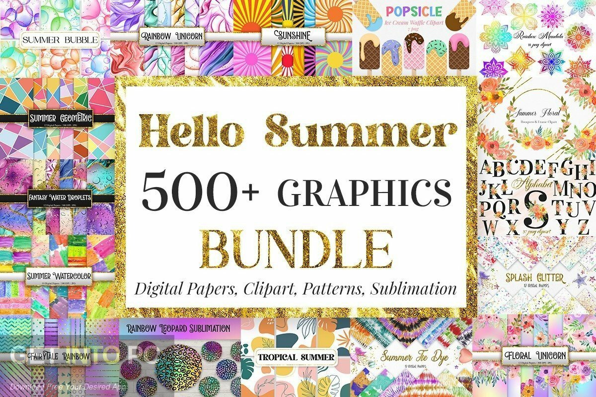 Download Creative Fabrica – Hello Summer Graphics Bundle Free Download